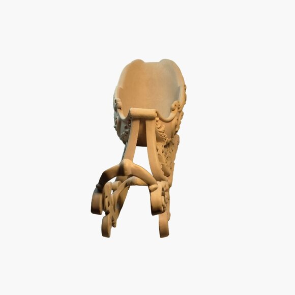 Ornate Victorian Sleigh Planter Floral Centerpiece Vintage 13 inch - Picture 10 of 12